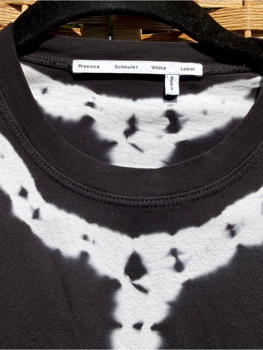 Proenza Schouler White Label Black and White T-Shirt Women’s Small - Picture 4 of 6